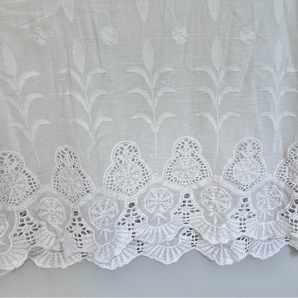Soft Surroundings Off the Shoulder White Dress XL Lace Cottagecore Boho Bridal - Picture 6 of 13